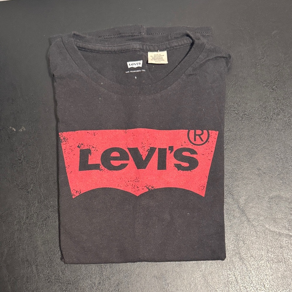 Levi's Black Tee with Red Logo